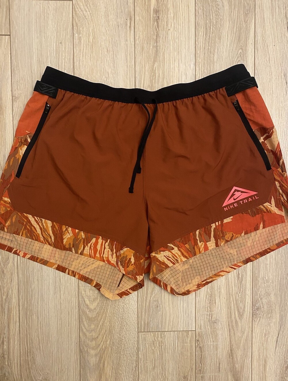 Nike Dri-FIT Trail Flex Stride Orange Running Shorts DM4652-832 Men's XL